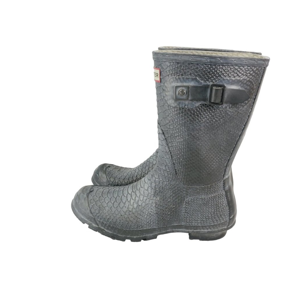 Hunter Women's Gray Carnbay W23919 Mid-Calf Casual Rain Boots Size 8M